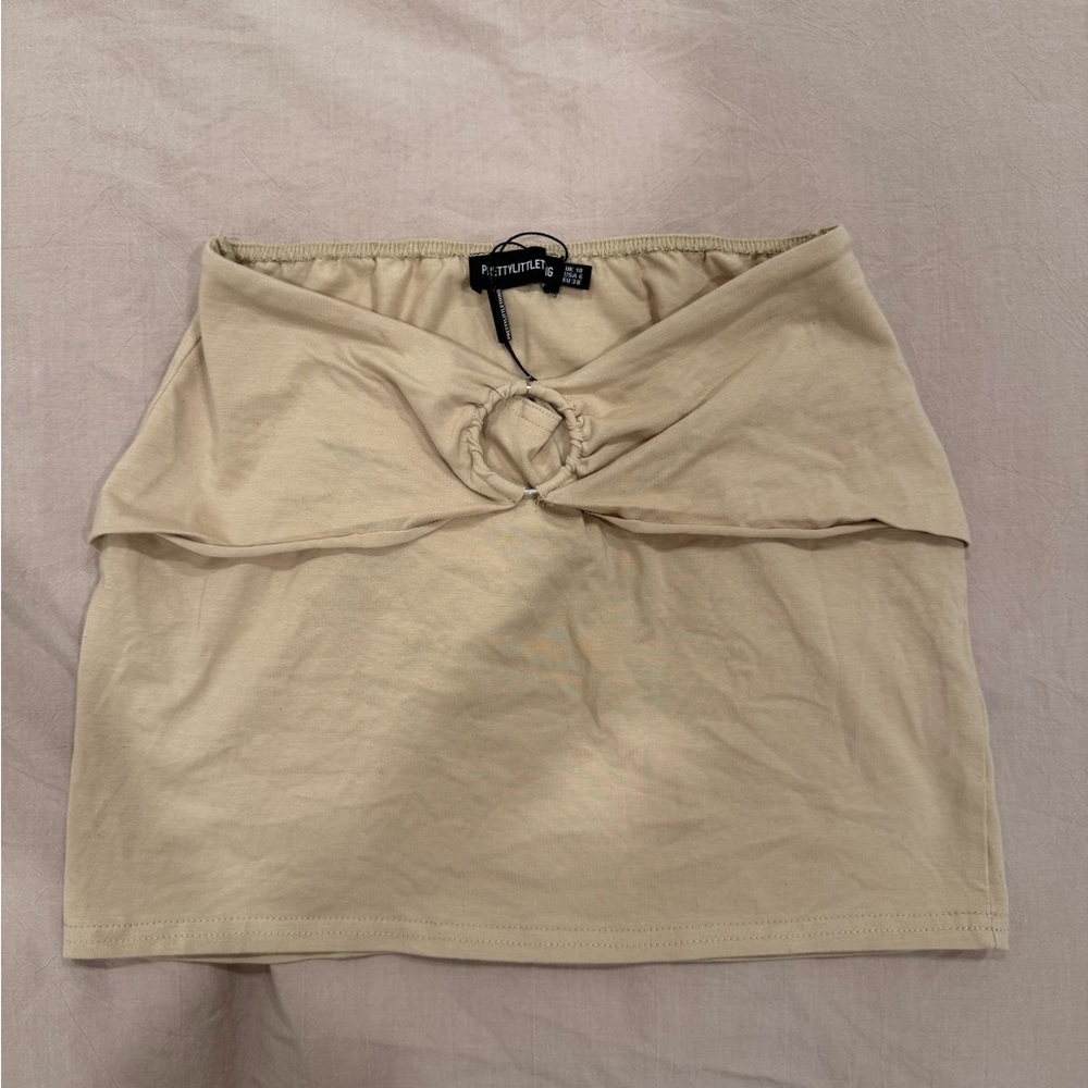 PLT Beige Mini Skirt